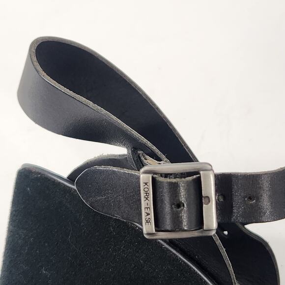 Kork-Ease Ava 2.0 Platform Wedge Sandal US 10 EU 42 Black Leather Comfort Luxe - Picture 6 of 9